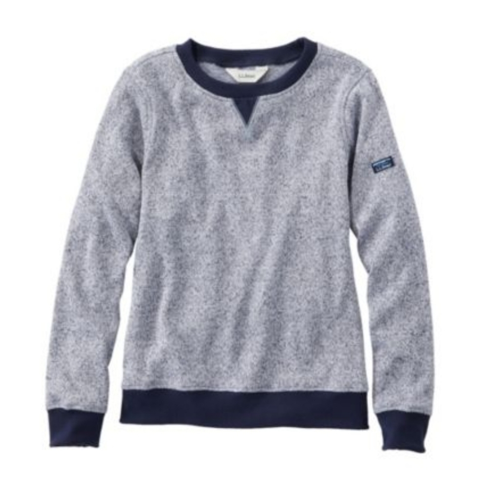 LL Bean Fleece Crewneck Sweatshirt  M medium Navy Blue